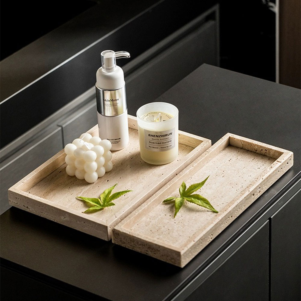 Terrazzo Pot Cement - ถาดเก็บของในห้องน้ำแม่พิมพ์คอนกรีตการตกแต่งบ้านถาดสี่เหลี่ยมแบบทำมือถาดอ่างล่างหน้าซีเมนต์แม่พิมพ์หินขัดกระถางน่ารัก jesmonite