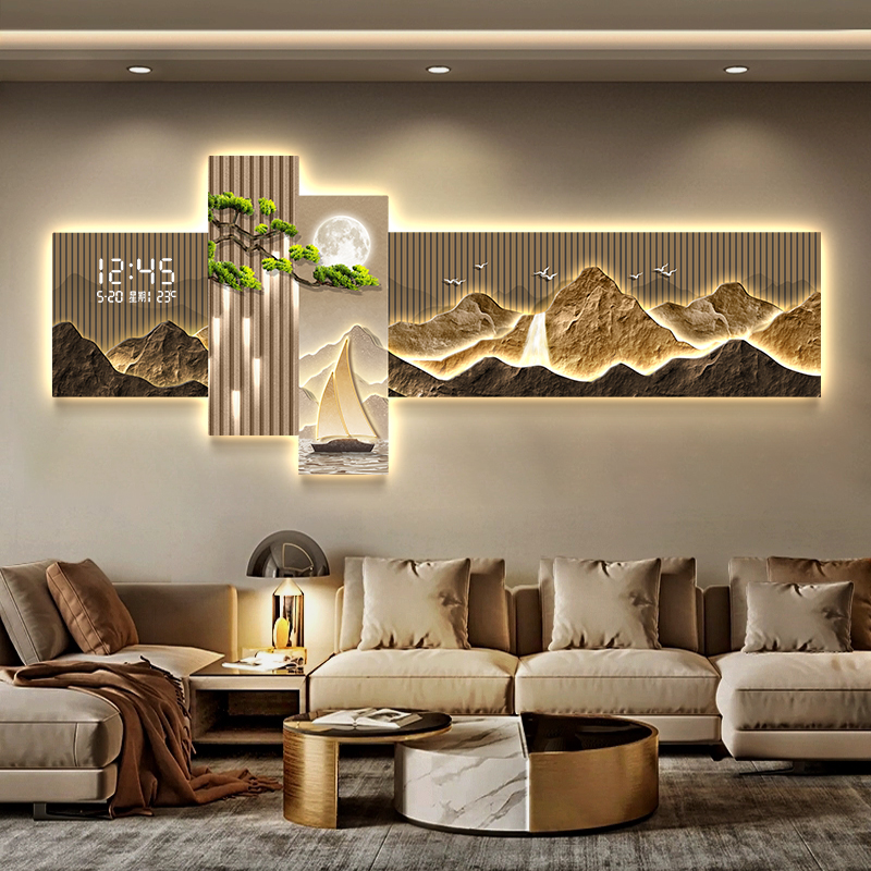 Interior Design Vintage Modern - ห้องนั่งเล่นห้องนอนนาฬิกาดิจิตอลหรูหรา Vintage ภายในนาฬิกาออกแบบเงียบ Orologio Da Parete