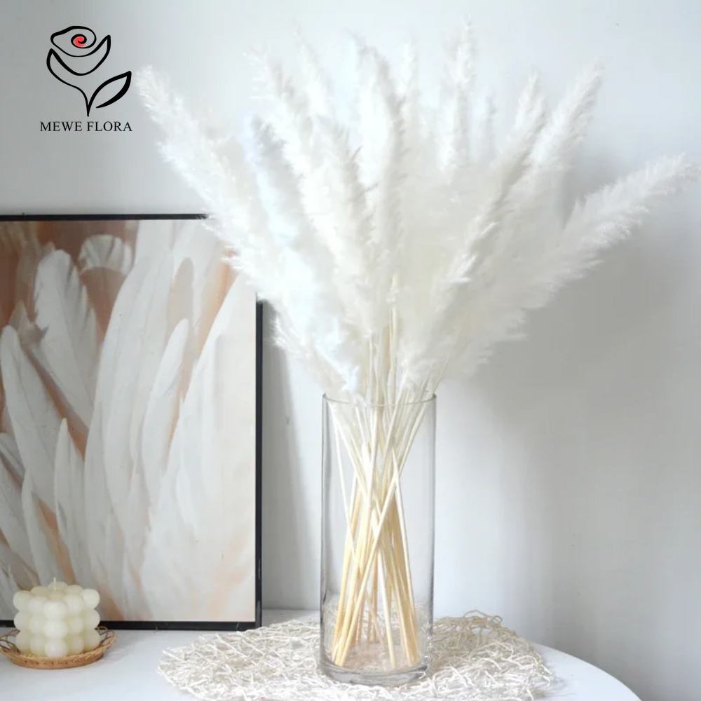 Dried Pampas Bundle - หญ้าแพมพัสฟูฟี่ 20 ชิ้น ช่อดอกไม้แห้ง ตกแต่งบ้านสไตล์นอร์ดิก จัดดอกไม้