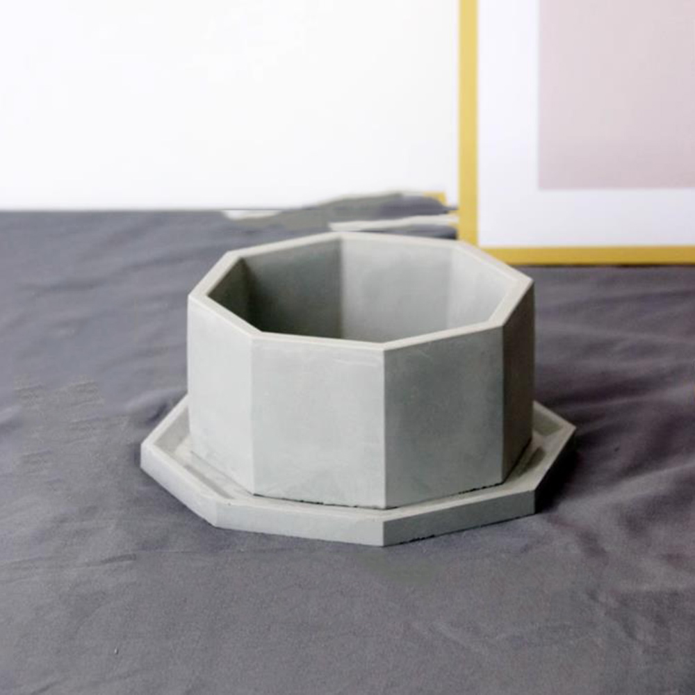 Terrazzo Pot Cement - แม่พิมพ์ซิลิโคนสำหรับกระถางดอกไม้ทำจากปูนฉาบเชิงเทียนสำหรับของตกแต่งในสวนกระถางดอกไม้จากซีเมนต์แม่พิมพ์ดินเหนียวคอนกรีต