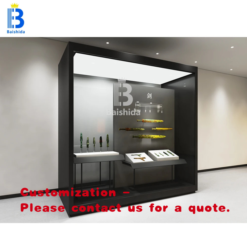 Interior Design Exhibition - ตู้โชว์งานศิลปะโบราณแบบสั่งทำพิเศษ พร้อมไฟ LED สำหรับตกแต่งภายในและจัดแสดงงานศิลป์