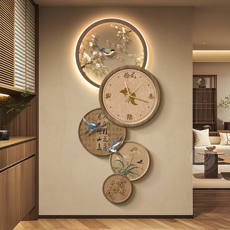 นาฬิกาแขวนผนังขนาดใหญ่สไตล์จีน - Interior Design Vintage Modern บทวิจารณ์และราคา