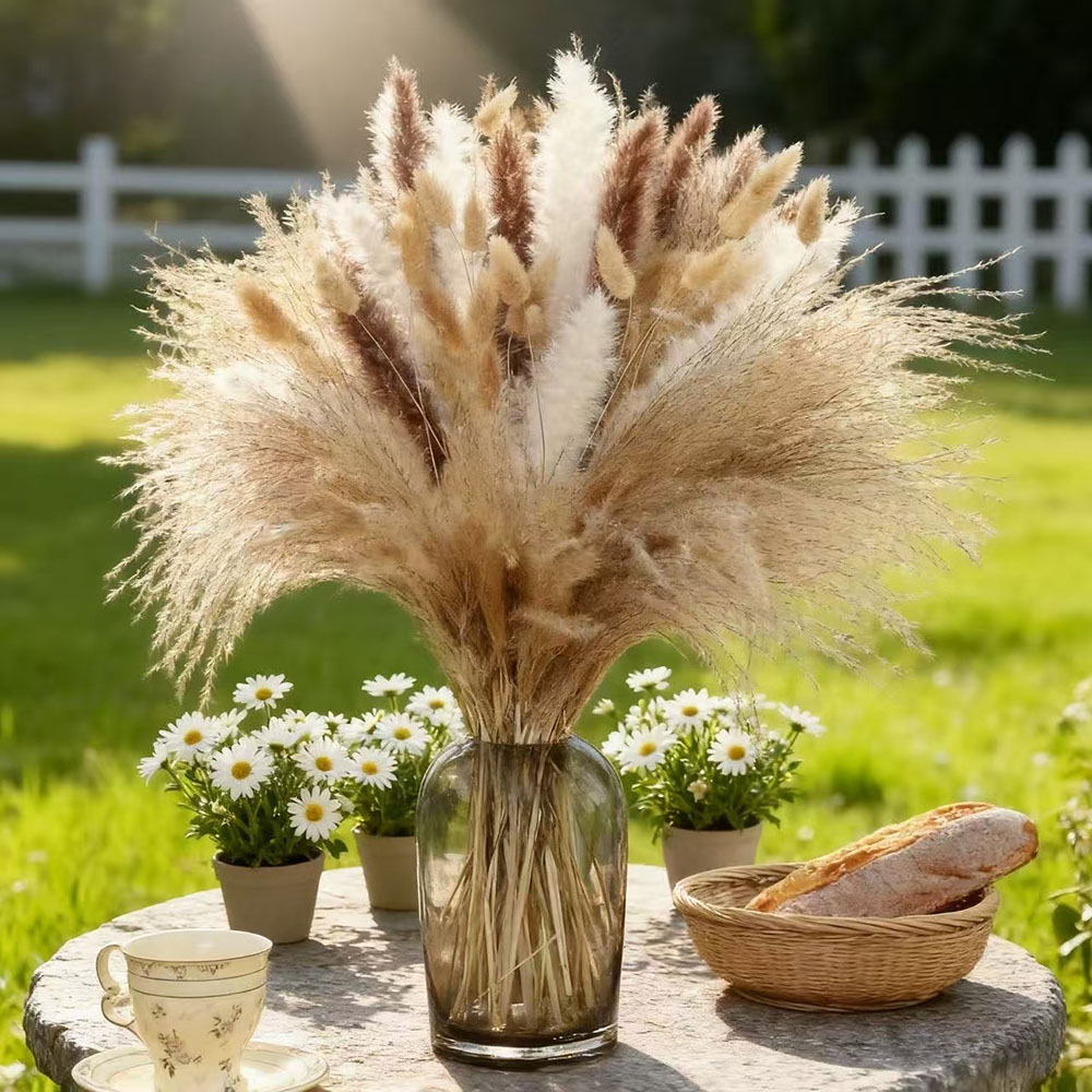 ช่อดอกไม้แห้งธรรมชาติผสมผสาน แ - Dried Pampas Bundle บทวิจารณ์และราคา