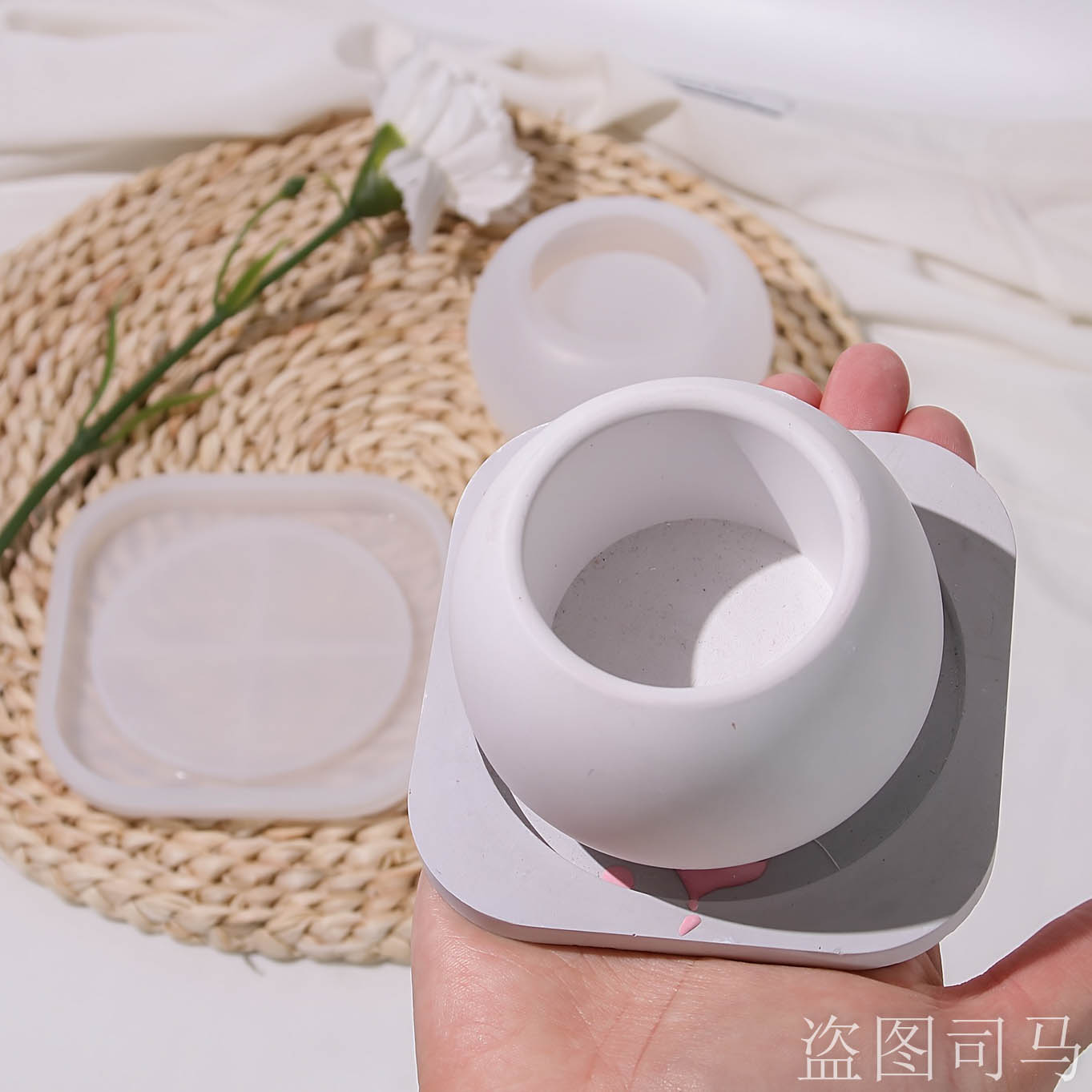 คอนกรีตดอกไม้หม้อแม่พิมพ์ถาดพล - Terrazzo Pot Cement บทวิจารณ์และราคา