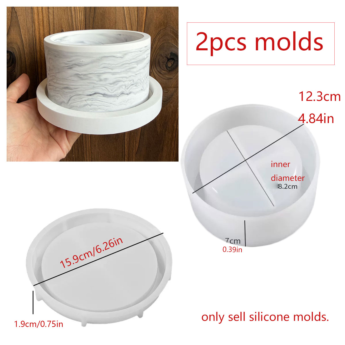 แม่พิมพ์กระถางคอนกรีตขนาดใหญ่  - Terrazzo Pot Cement บทวิจารณ์และราคา