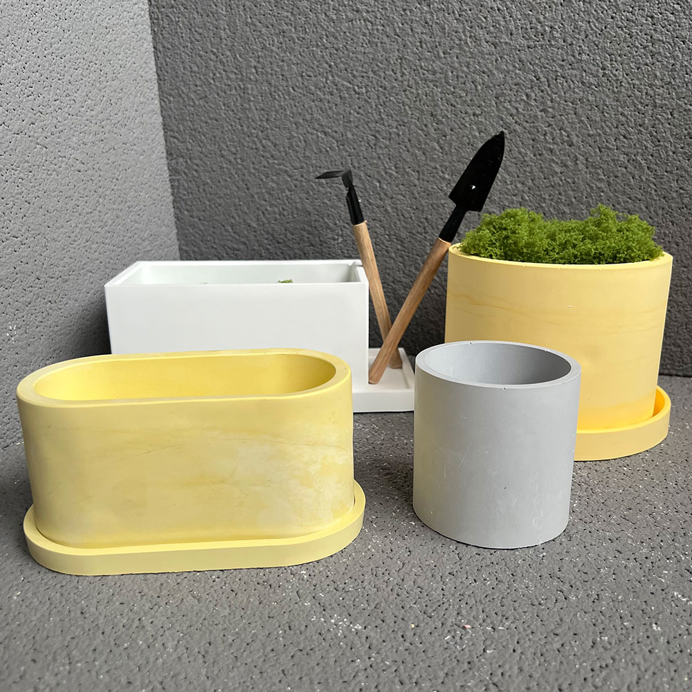 ดอกไม้ขนาดใหญ่หม้อซิลิโคนแม่พิ - Terrazzo Pot Cement บทวิจารณ์และราคา