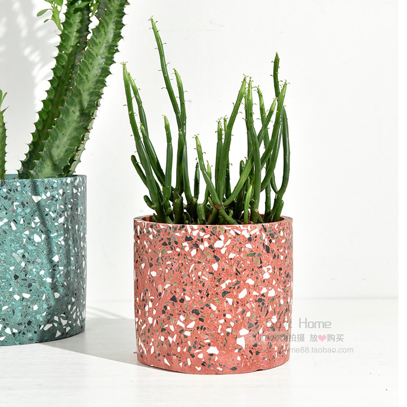 ดอกไม้ขนาดใหญ่หม้อซิลิโคนแม่พิ - Terrazzo Pot Cement บทวิจารณ์และราคา