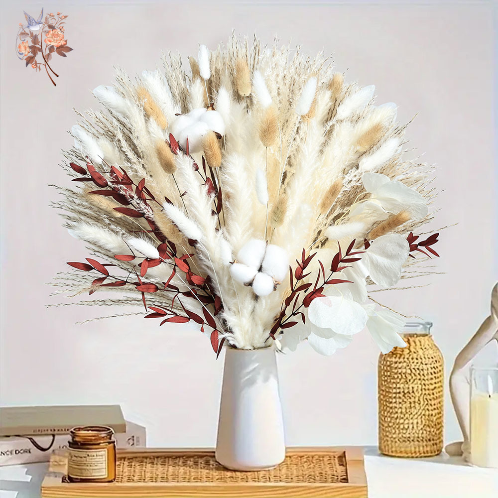 ช่อดอกแพมพัสแห้ง 70 ชิ้น ช่อดอ - Dried Pampas Bundle บทวิจารณ์และราคา