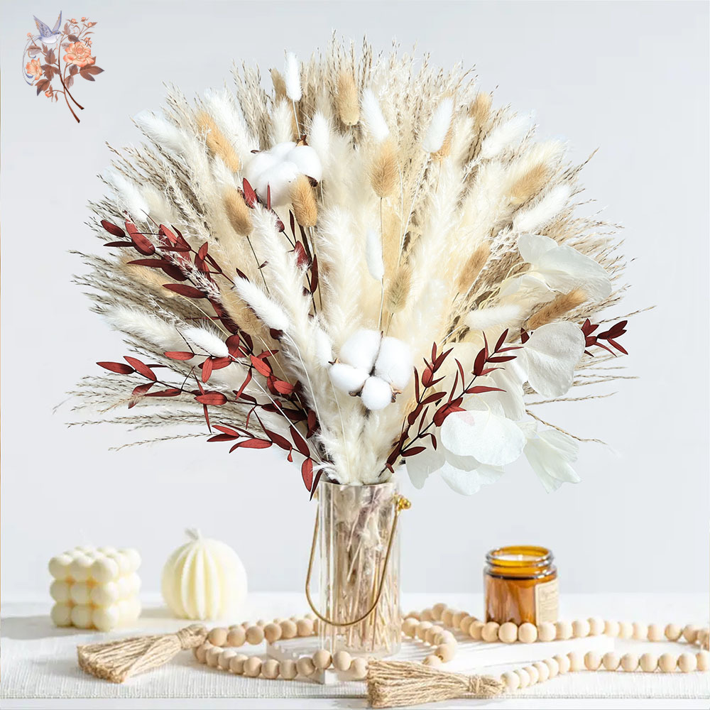 ช่อดอกแพมพัสแห้ง 70 ชิ้น ช่อดอ - Dried Pampas Bundle บทวิจารณ์และราคา