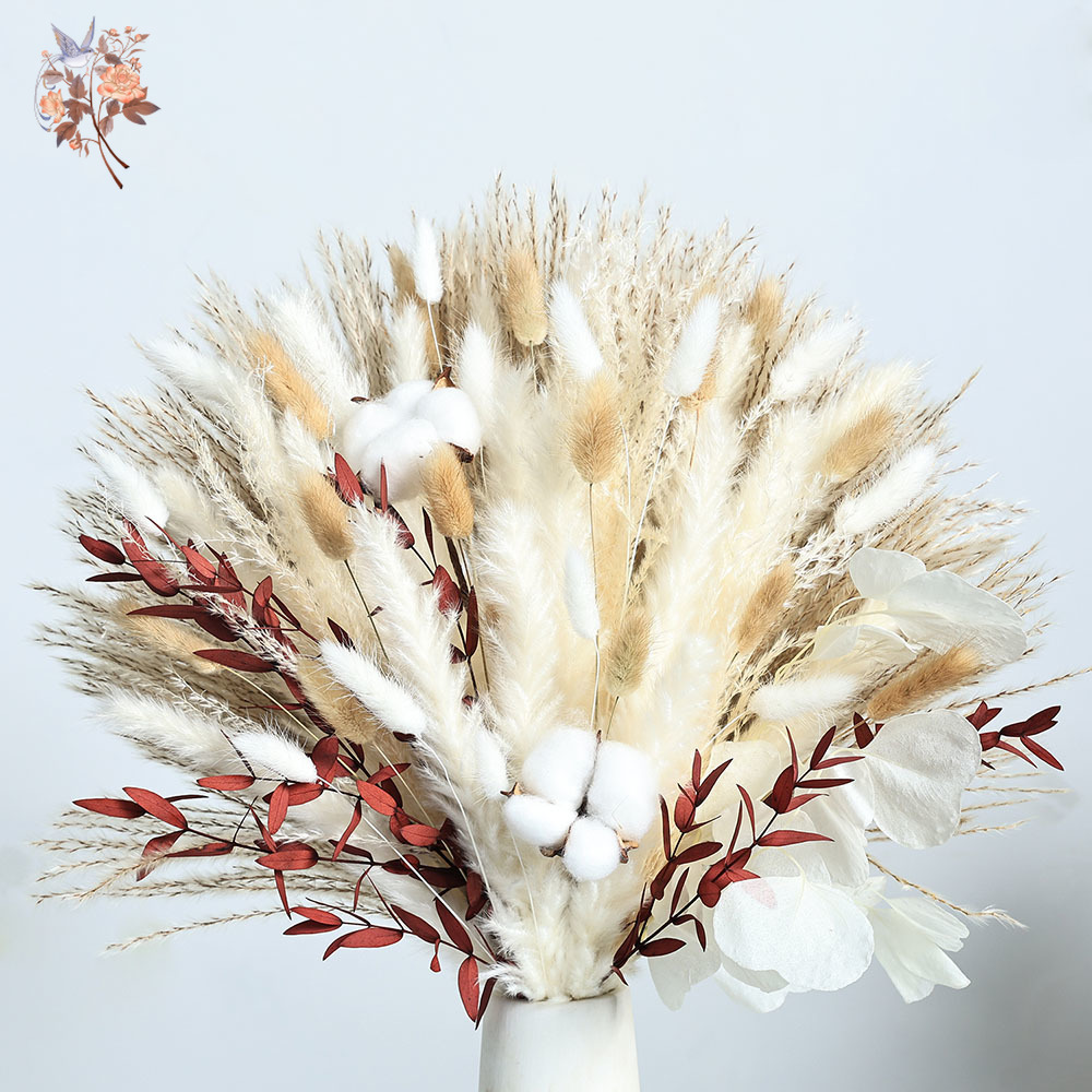 ช่อดอกแพมพัสแห้ง 70 ชิ้น ช่อดอ - Dried Pampas Bundle บทวิจารณ์และราคา
