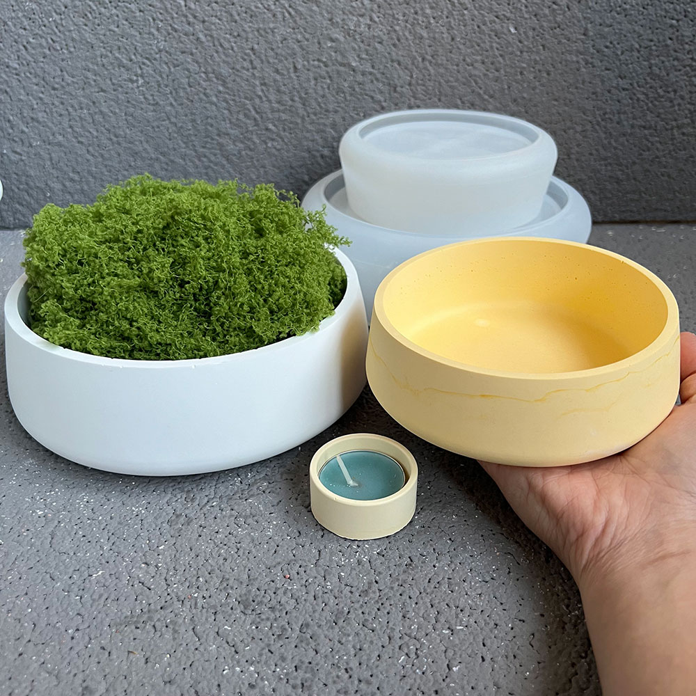 ชามคอนกรีตแม่พิมพ์ซิลิโคน DIY  - Terrazzo Pot Cement บทวิจารณ์และราคา