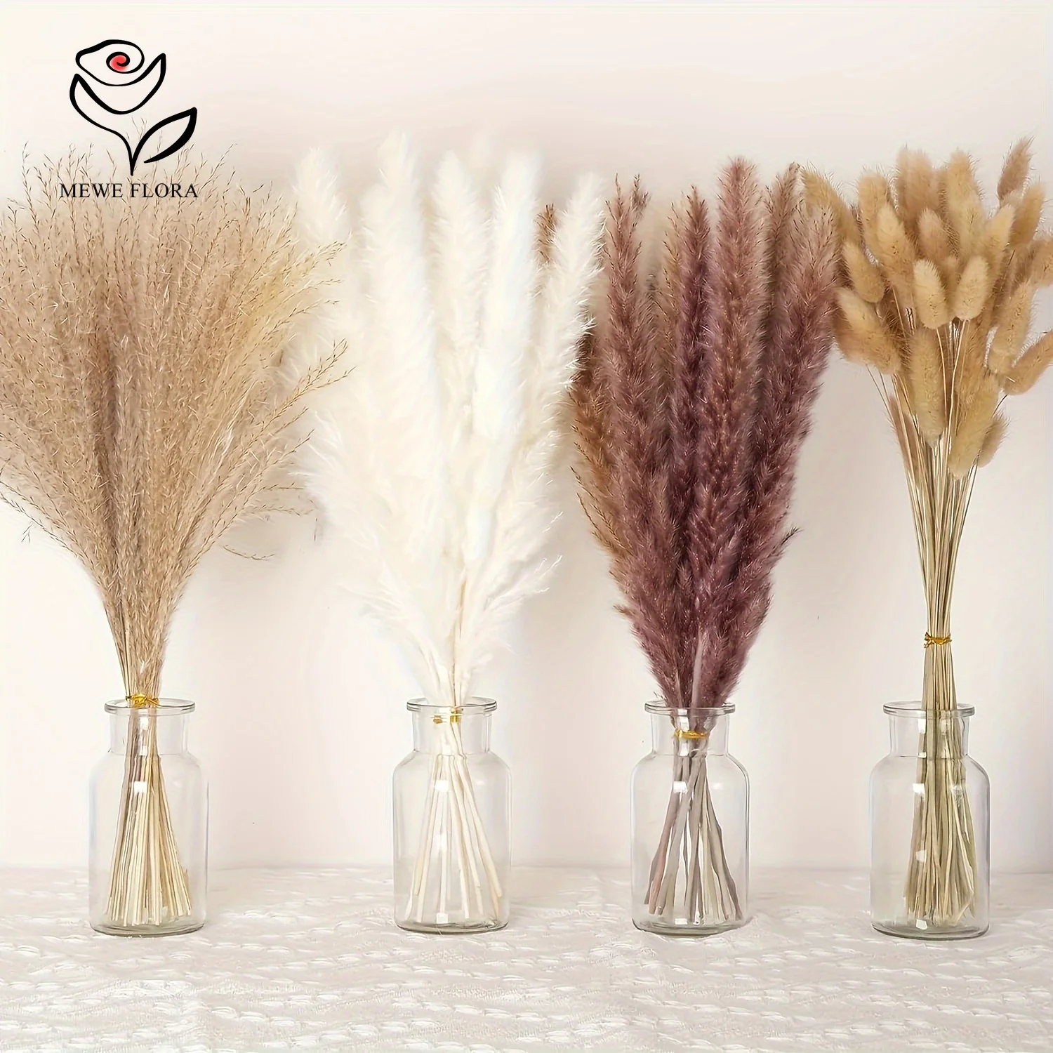 200 PCS แห้ง Pampas กระต่ายหาง - Dried Pampas Bundle บทวิจารณ์และราคา